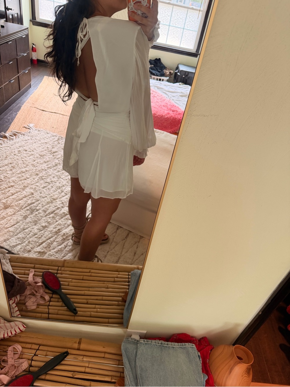 Reiss ellie play suit chiffon romper sheer open back